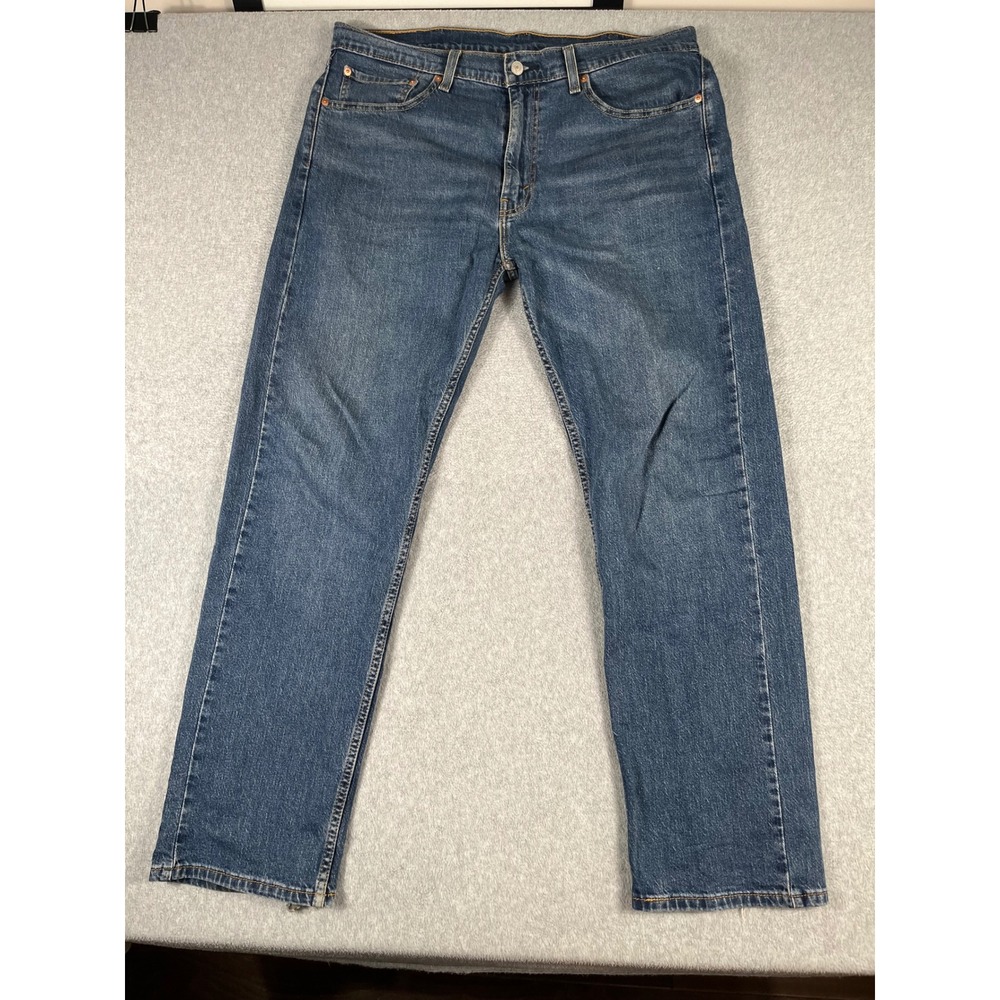 Levis 505 Regular Fit Jeans Mens 38x30.5 Medium Wash Straight Leg 00505-2958